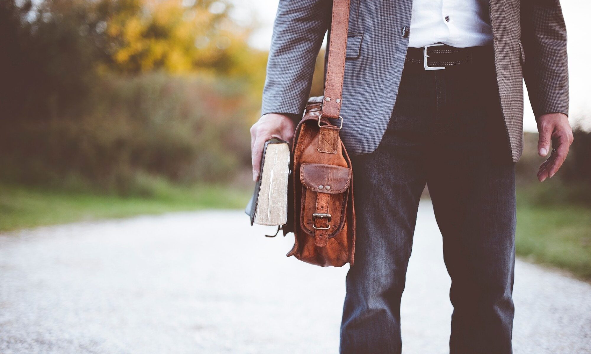 Man holding Bible